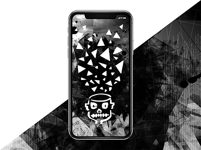 Triangles X design graphic iphone mockup triangles visual