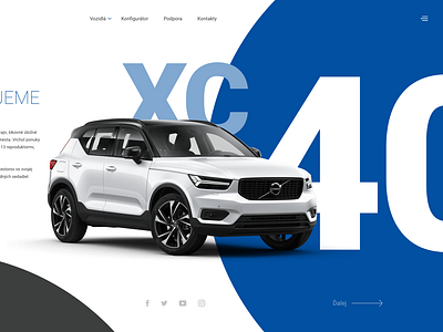 Volvo XC40 UI branding coloring colors crazy design typography ui vector