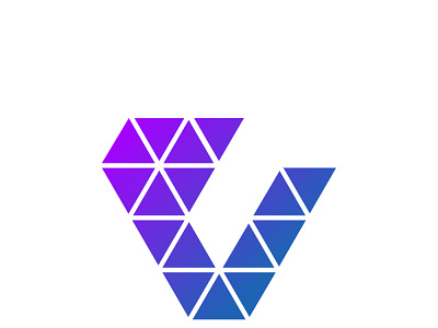 V letter logo branding design flat icon illustration logo logo design minimal type vector