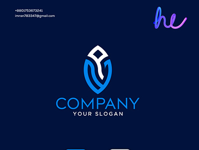 VP Monogram logo concept. vp letter