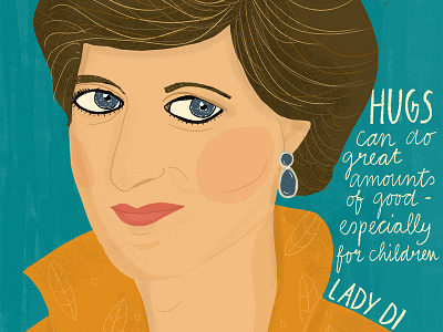 Lady Diana diana handlettering illustration ladydi portrait art portrait illustration princessdiana quote