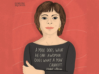 Isabel Allende allende hero illuatration isabel allende portrait art portrait illustration superstar writer