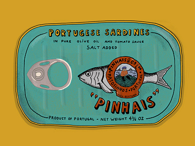 Portugese Sardines cannedsardines conservaspinhais fish foodillustration illustration illustrator sardinas sardines tin cann