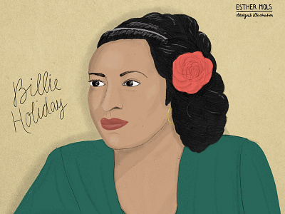 Billie Holiday billie holiday billieholiday editorial illustration illustration magazine illustration portrait art portrait illustration singer superstar