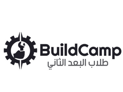 logo for a student union project "Build camp" branding design flat icon illustration logo typography vector