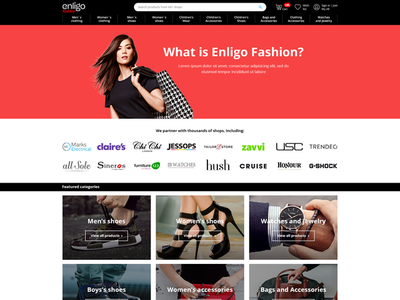 Desktop Brand Home Page branding ecommerce ux ux ui web design