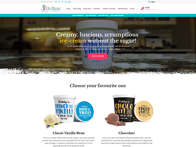 Home Page Design for Ice Cream Brand branding home page design ux ux ui wordpress