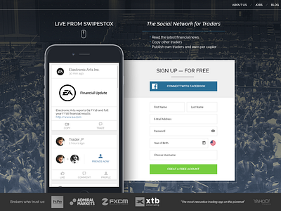 Trade Company Landing Page home page design ux ux ui web design