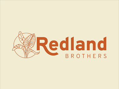 Redland Brothers Logo design identity illustration logo plant logo plant nursery south florida type typography