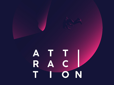 Attraction clean cover design illustration physics vector
