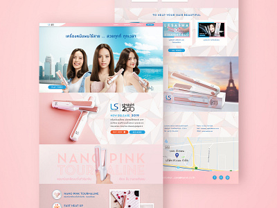 Lesasha Straight2go beauty concept curler design hair hair salon hairstyle landing page ui web web design website