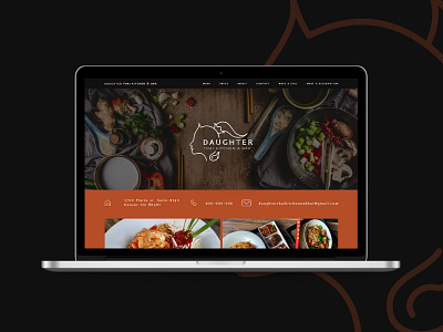 Daughter Thai Kitchen & Bar classic concept cuisine design food restaurant thai ui web web design website