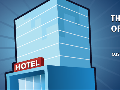 Hotel Banner Icon banner blue hotel icon vector