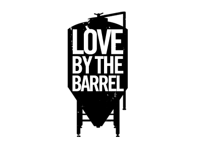 Love by the barrel beer illustration typography