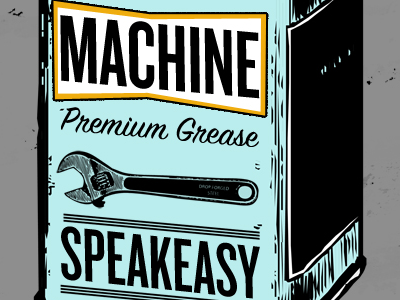 Speakeasy Single–Machine album cover grungy machine texture tool vintage