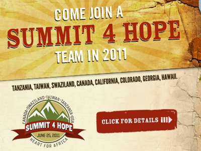 Summit 4 Hope banner grungy texture typography