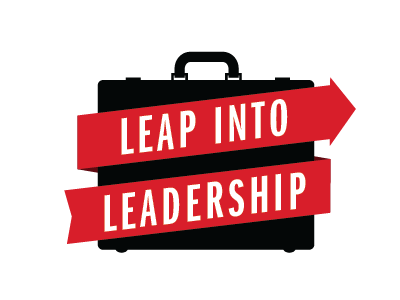 Leap into Leadership illustration logo vector