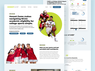Honest Game Marketing Site athlete marketing site students