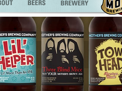 Mother's Brewing Co. Labels beer brewery feature illustration vector web