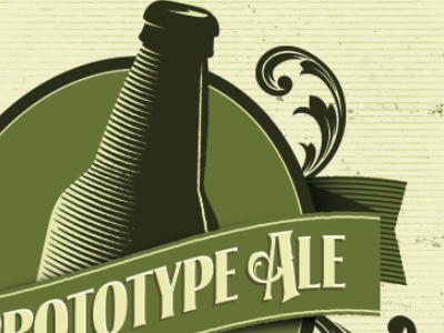 Ale Illustration banner beer foliage green illustration packaging typography vintage woodcut