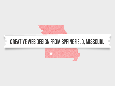Missouri UI Element missouri pink ribbon typography web design