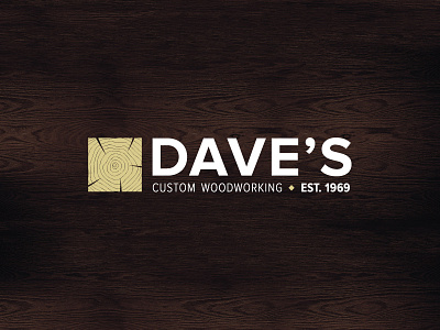 Daves Custom Woodworking Logo branding logo woodworking