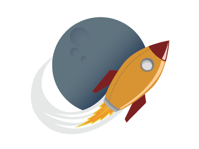 Rocket illustration logo rocket vector