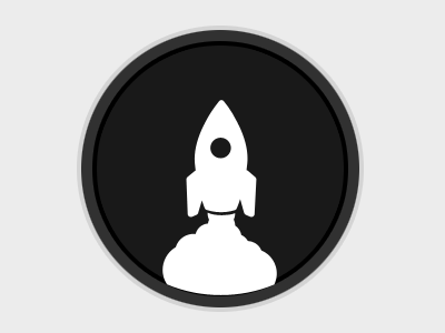 Rocket icon circle icon rocket