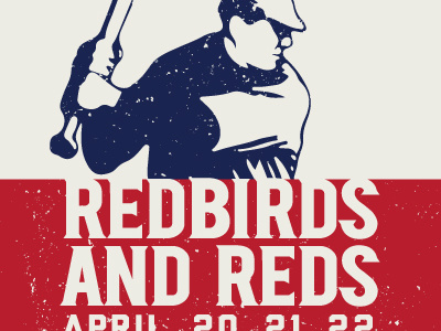Cardinals Reds Poster April baseball cardinals mlb reds st. louis