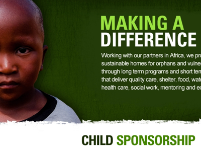 banner feature children green website