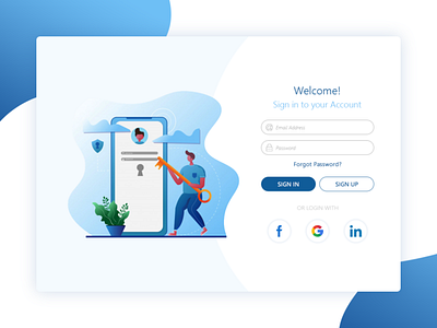 Weekly Warm-Up  LinkedIn Login Screen by mekkie on Dribbble