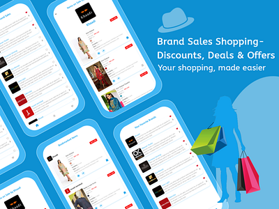 Brand Sales Shopping - Discounts, Deals & Offers UI/UX Design app design flatdesign minimal mobile app design modern design sleekdesign uidesign uiux uxdesign