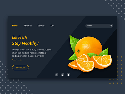 Online fruit delivery Website Template creative delivery app fruits minimal online shop online shopping online store orange sleekdesign webdesign website design webui webuiuxdesign