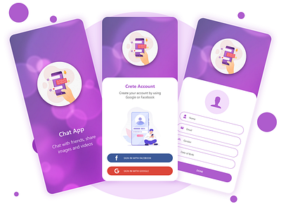 Chat App (Part 1) appdesign chat chat app chatting chatting app flat design minimal minimalist design uidesign uiuxdesign userinterfacedesign uxdesign