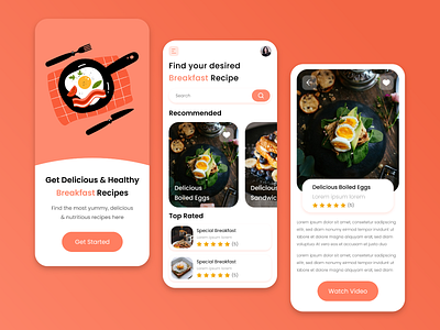 Breakfast Recipes App UI