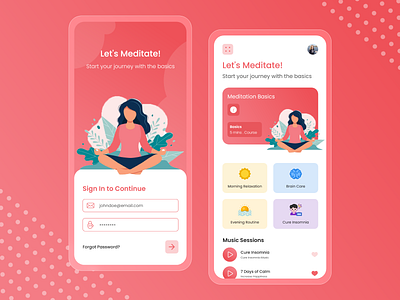 Meditation App UI