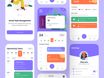 Calendar App Challenge app app design app ui design calendar app calendar app ui ios app ui minimal design mobile app mobile uiux modern design sleek design uiux