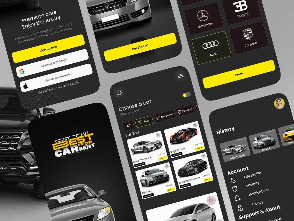 Car Booking App Design by Attiqa Naz™ on Dribbble