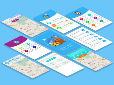 Offline Maps & Navigation app appdesign design gui sleekdesign ui uidesign user experience user interface design uxdesign