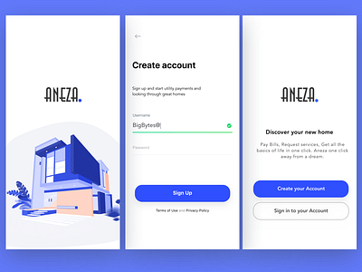 Aneza Sign Up Page dailyui