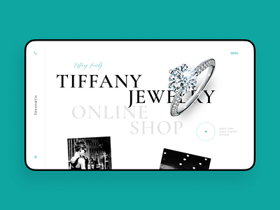 Jewelry tiffany page concept colors jewelry landing landing page luxurious luxury minimal minimalism ring rings