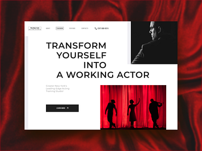 Acting classes school acting class classes concept course minimal minimalism school ui web web design