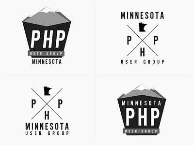 Minnesota php logo concepts black concepts group logo minnesota php user white