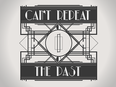 Cant Repeat The Past 1920s art deco fireworks gatsby pattern
