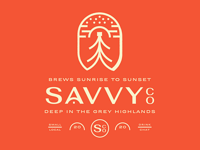 Savvy Co. badge bottle shop branding cafe camp campy logo nature restaurant