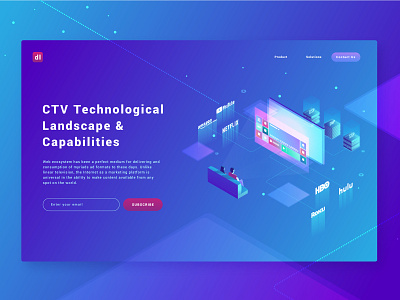 Isometric Illustration for Connected Television adobe illustrator flat illustration isometric isometric illustration tv ui vector vibrant colors web