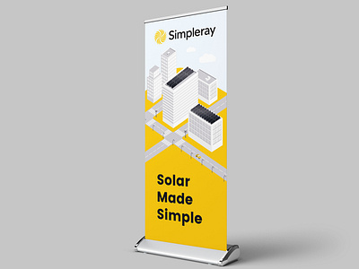 The Trade Show Banner adobe illustrator banner design illustration isometric illustration print design solar solar panel trade show vector