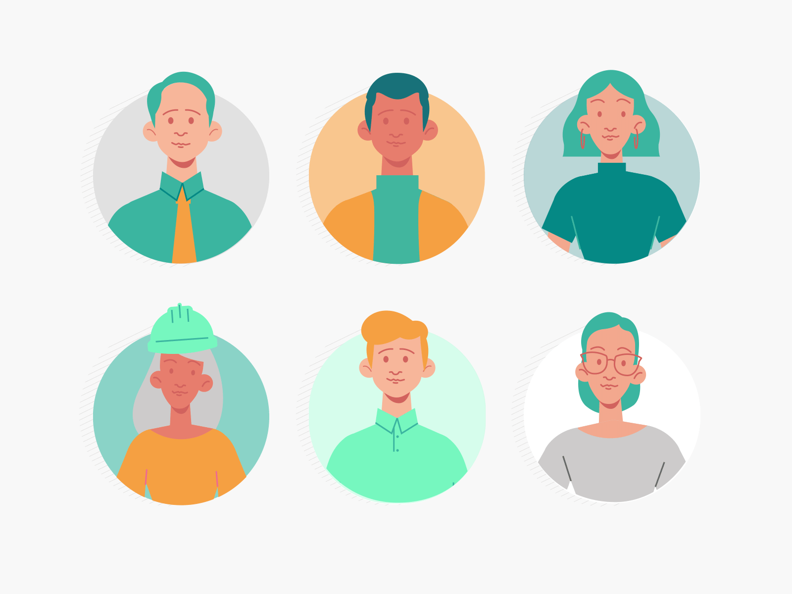 Users animation avatars characters illustration motion design users ux vector