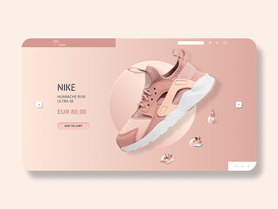 Nike huarache branding design figma illustration logo main page online store photoshop shoes shopping shots sport ui uiux ux web