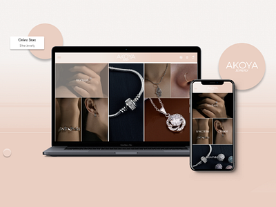 Akoya jewelry app design branding design designs figma icon jewelry logo main page photoshop shop store ui web web design